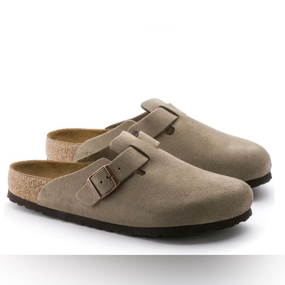 Boston Soft Footbed Suede Leather Taupe